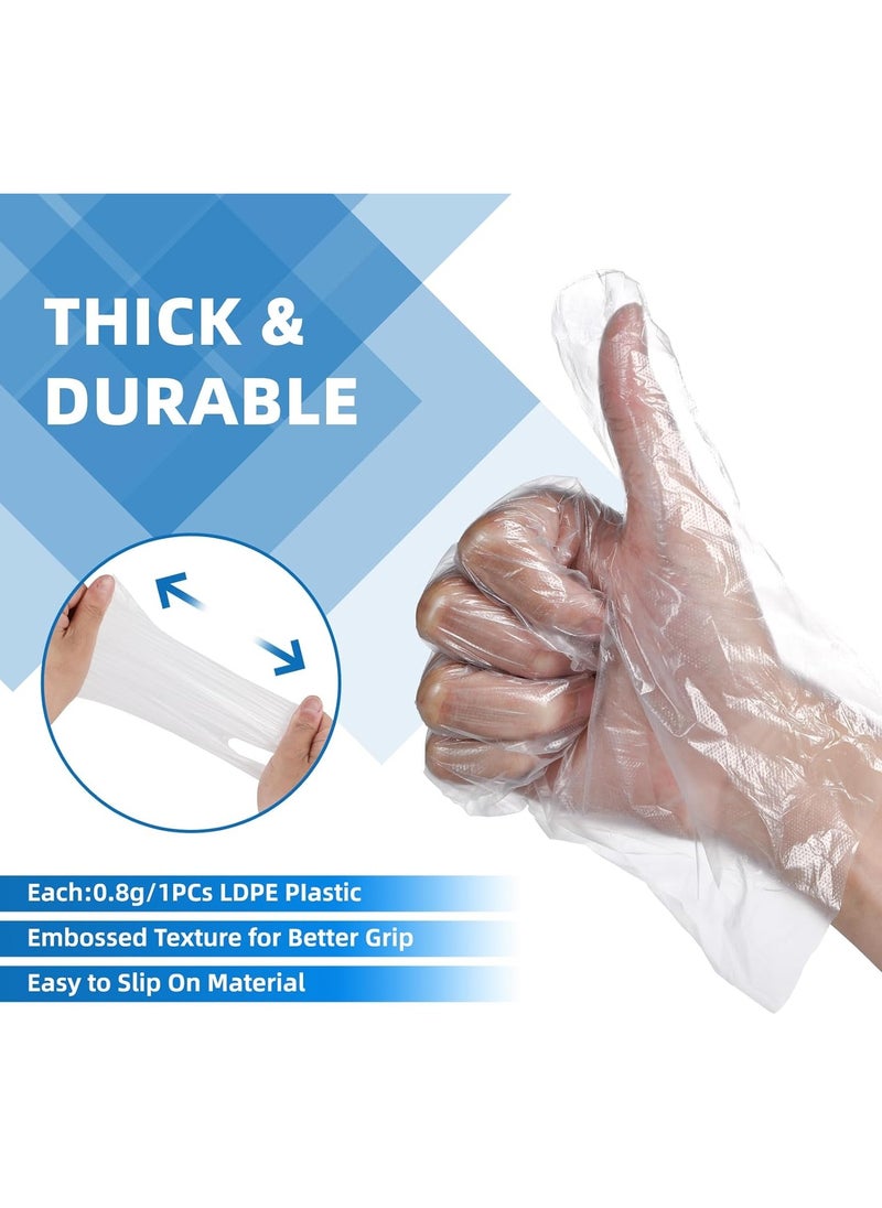 Generic Rite Disposable Food Prep Gloves 400 Pieces Food Safe Disposable Plastic Food Handling Gloves Clear One Size Fits Most by Brandon Super  - Image 1