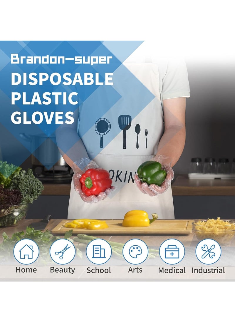 Generic Rite Disposable Food Prep Gloves 400 Pieces Food Safe Disposable Plastic Food Handling Gloves Clear One Size Fits Most by Brandon Super  - Image 3