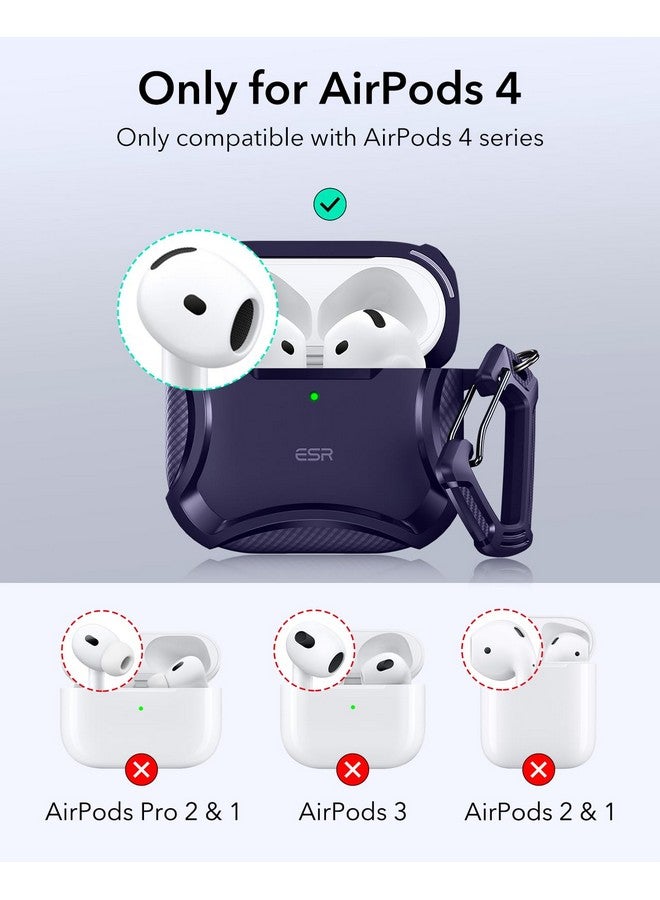 ESR ESR for AirPods 4 Case (HaloLock), Compatible with AirPods 4th Generation Case (2024), Compatible with MagSafe, Powerful Drop Protection, Magnetic Lid, Cyber Series, Purple - Image 2