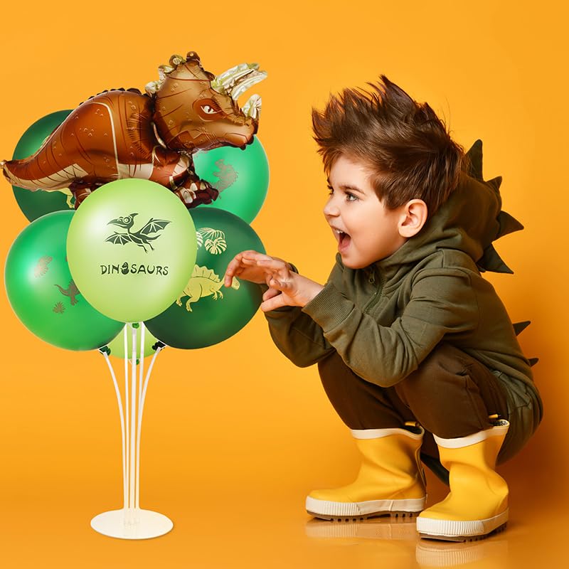 Hoemwarm Dino Balloons Dinosaur Balloons Stand Kit for Table Centerpiece Dinosaur Foil Balloons for Birthday Childrens Party Jungle Jurassic Dinosaur Themed Decoration for Kids Baby Shower Supplies - Image 5