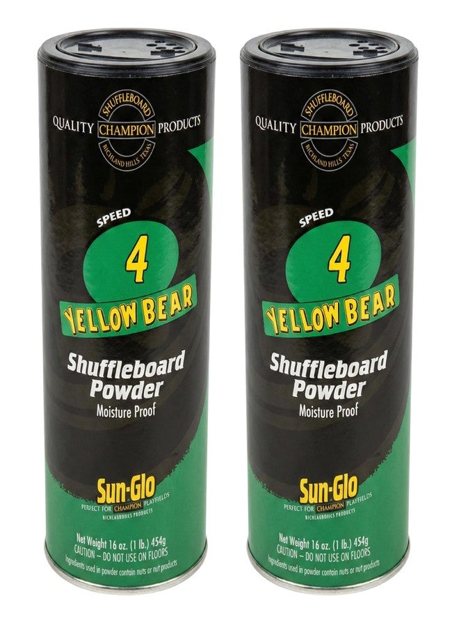 Sun-Glo Twin Pack of Sun-Glo #4 Speed Yellow Bear Shuffleboard Powder Wax - Image 1