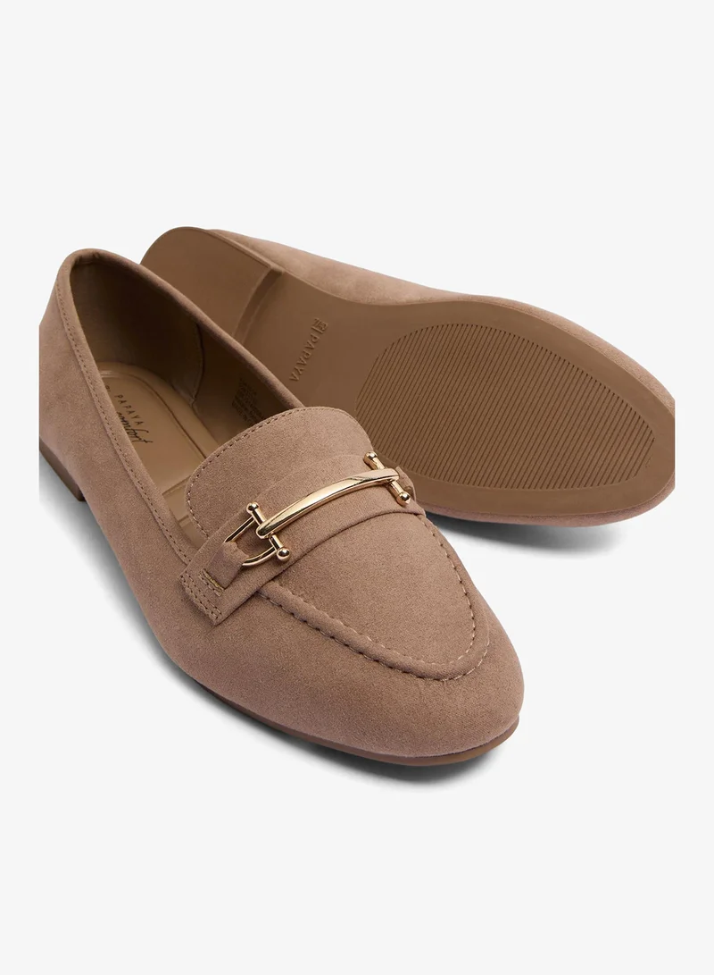 Matalan Taupe Metal Bar Loafers