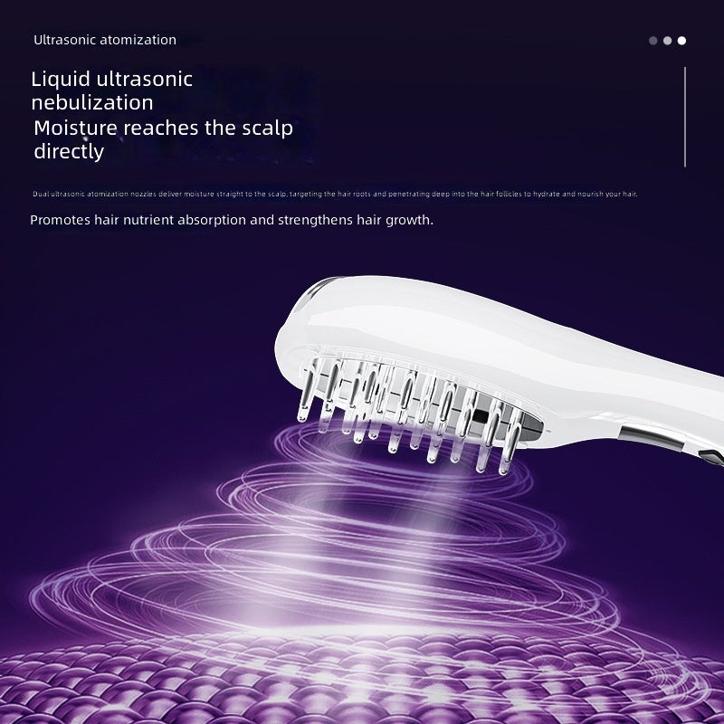 2026 Head Meridian Massage Comb with Hair Growth Liquid, Ultrasonic Atomization, EMS Ion Vibration, and Red Light Therapy - Image 3