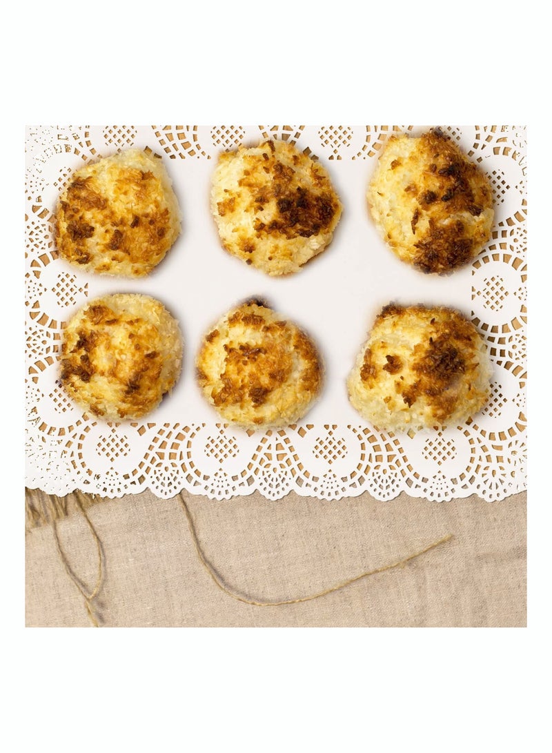 NIBEMINENT 150 Pcs 3 Sizes Rectangle Paper Doilies Lace Placemats Disposable Greaseproof White for Table Wedding Birthday Cakes Desserts Food Decoration - Image 3