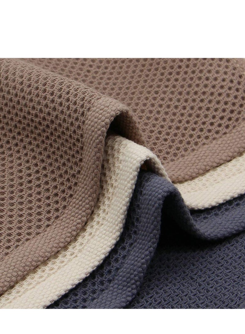 Woven Kitchen Dish Towels, Waffle Tea Towels, Super Soft Absorbent Quick Dry Dish Towels, 34x34cm, 3 Pack (Assorted Colors)  - Image 4