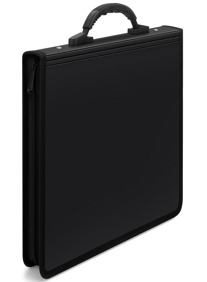 Uquelic Folio Document Organizer, 3 Ring Binder Folio with 12 Colour Pockects for Letter/A4 Size(11" x 8.5"), Portable Document Folder with Handle for Important Documents, Projects and Letters - Image 2