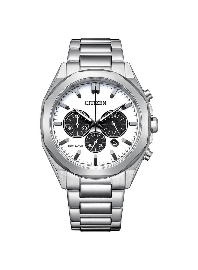 Citizen Eco-Drive Chronograph White Dial Men's Watch CA4590-81A - Image 1
