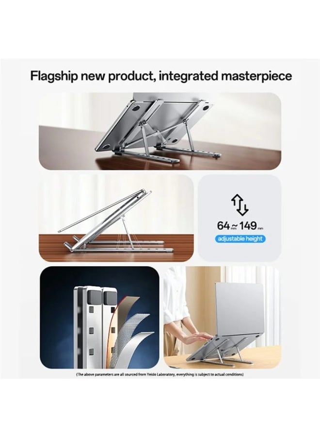 folding portable Aluminum Alloy Computer laptop using mobile phone tablet stand holder - Image 5