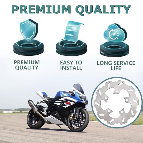 RAPIHIDAN 220mm Rear Brake Rotor Dsic Compatible with Suzuki GSXR 600 750 1000 1100 TL1000r, 420 Stainless Steel Motorcycle Brake Rotor - Image 5