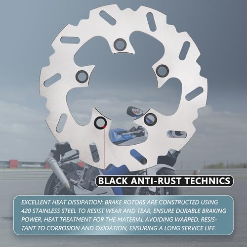 RAPIHIDAN 220mm Rear Brake Rotor Dsic Compatible with Suzuki GSXR 600 750 1000 1100 TL1000r, 420 Stainless Steel Motorcycle Brake Rotor - Image 4