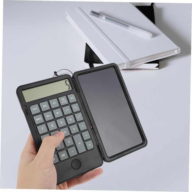 Portable Handwriting Board Calculator 120mah LCD Writing Pad with Calculator Function for Office and School Use, Black - Image 4