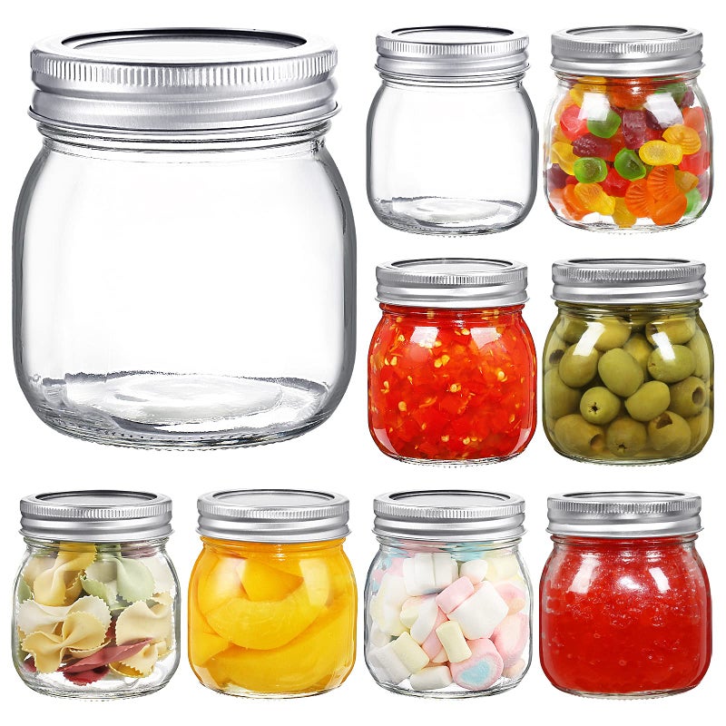 Yeboda 9 Pack Wide Mouth Mason Jars 10 Oz Glass Canning Jars With Airtight Lids And Bands For Preserving Jam Honey Jelly Wedding Favors Shower Favors Sauces Diy Spice Jars - Image 1