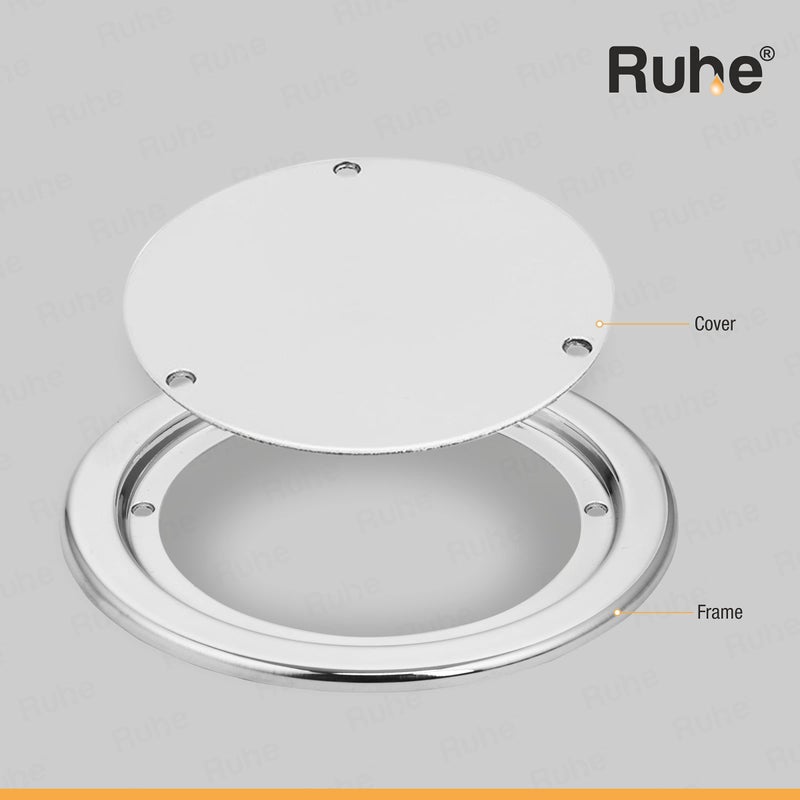 Ruhe® Round Clean Out Jali | Premium Grade Stainless Steel Round Clean Out Floor Drainer/Jali | (5 Inches) | (Pack of 2) - Image 3
