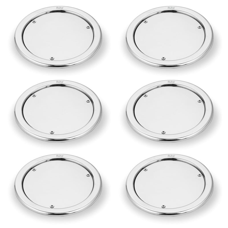 Ruhe® Round Clean Out Jali | Premium Grade Stainless Steel Round Clean Out Floor Drainer/Jali | (5 Inches) | (Pack of 2) - Image 1