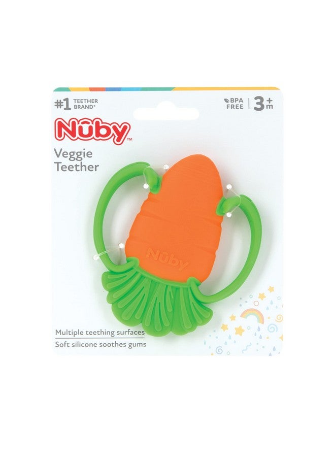 Nuby Veggie Teether For Teething Relief - Soft Baby Teething Toy - 3+ Months - Carrot - Image 4