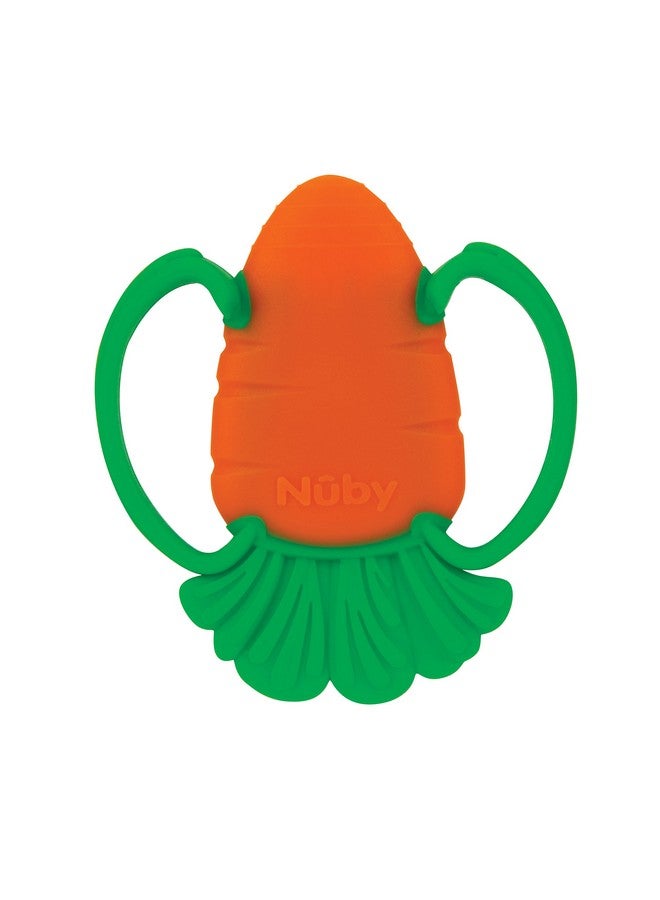 Nuby Veggie Teether For Teething Relief - Soft Baby Teething Toy - 3+ Months - Carrot - Image 1