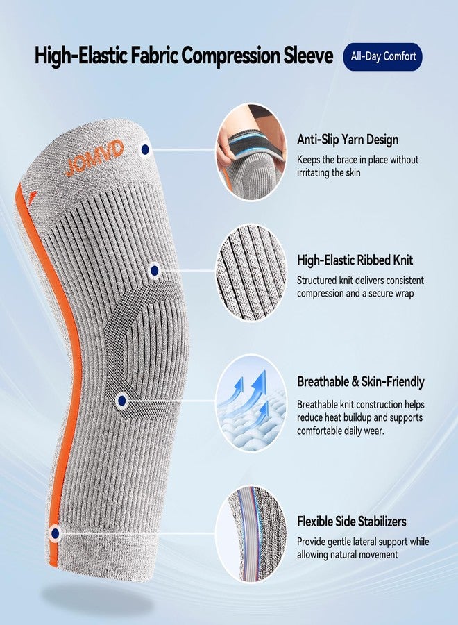 JOMVD Knee Compression Sleeve for Arthritis Pain – Knee Brace for Knee Pain Relief, Meniscus Tear, Inflammation, Circulation, Swelling & Injury Recovery – Anti-Slip Breathable Support for Women & Men,Medium - Image 3