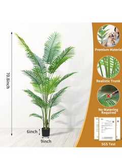 TYCOM Artificial Tree Fake Plants Fake Trees Faux Plants Indoor Realistic Plants for Office Home Room Store Decor Height 150 CM Areca Palm.  - Image 4