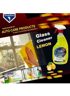 Dolphin Glass Cleaner 750ml (Pack of 3 Pcs) With Fragrance : lemon - Green Apple - Lavender  - Image 4