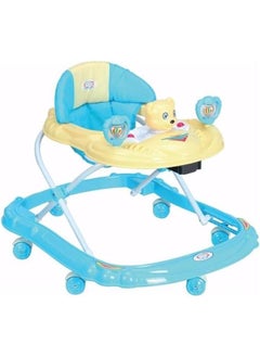 GOMAA HAPPY KIDDO Baby Walker for Kids, Activity Kids Walker 3 Height Adjustable, Walker for Baby with Stopper & Musical Toy Bar, Walker Baby 6-18 Months Boys Girls_Blue 