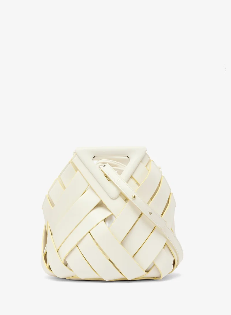 Ella Woven Texture Top Handle Crossbody