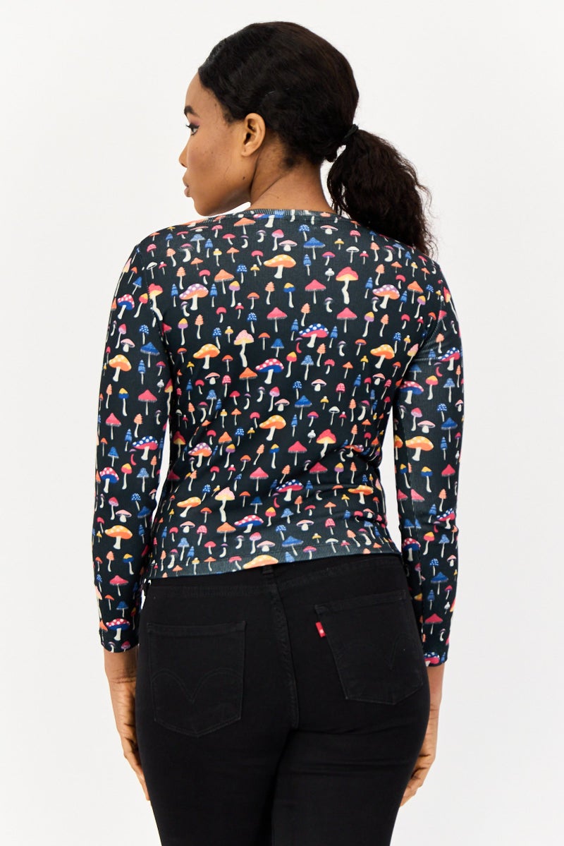 ONLY Women Round Neck Long Sleeve Allover Print Blouse, Multicolor  - Image 4