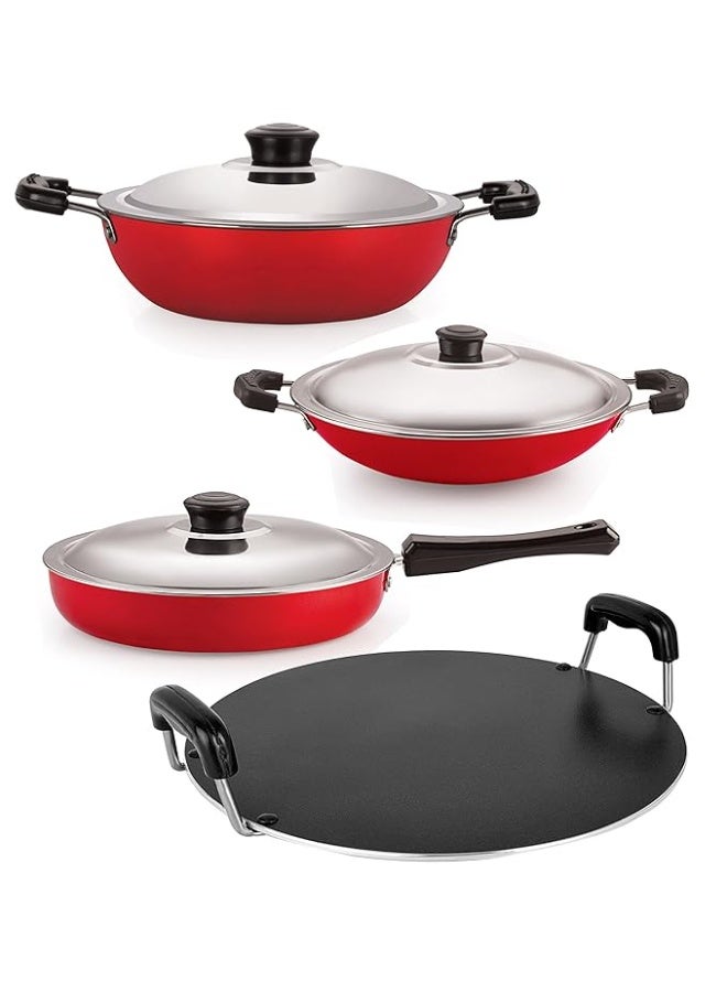 Nirlon Non-Stick Aluminium Home and Kitchen Cookware Combo Set - Image 1