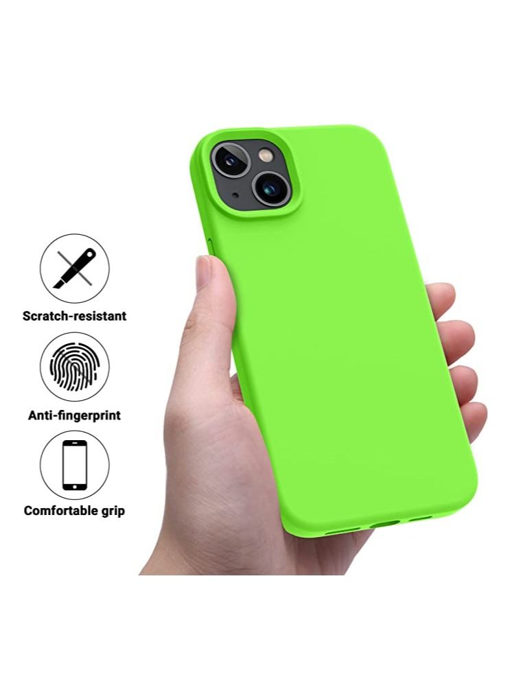 iPhone 14 Case, Silicone Shockproof Slim Thin Phone Case for iPhone 14 6.1 inch (Neon Green)
