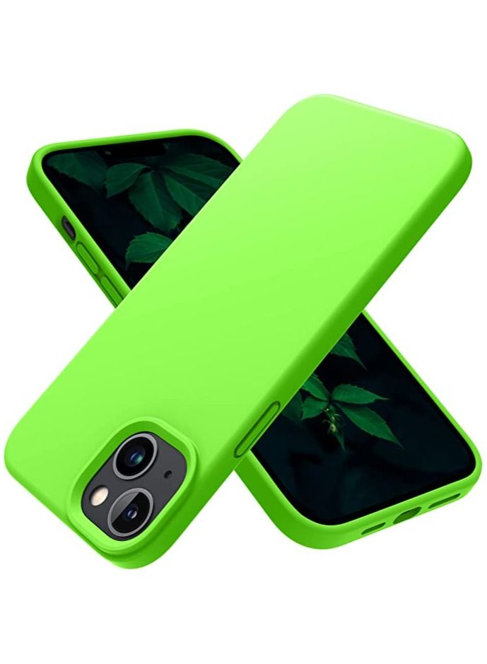 iPhone 14 Case, Silicone Shockproof Slim Thin Phone Case for iPhone 14 6.1 inch (Neon Green)