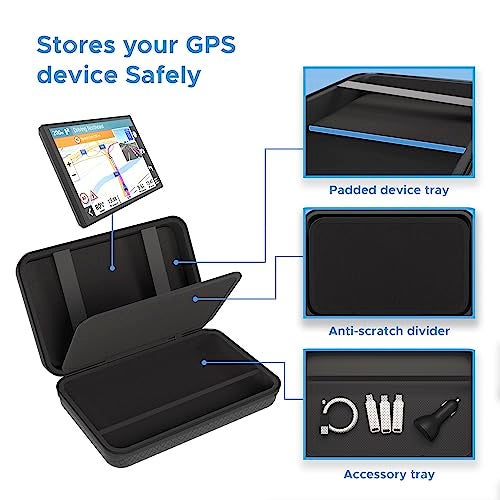 Digicharge Hard Case for 7 Inch Garmin Drivesmart 76 86 65 Dezl OTR710 780 RV 785 770 760 Dezlcam Fleet 790 Overlander Catalyst Nuvi 2797 2757 Magellan RoadMate Junsun Shenen Xgody 7’’ Truck GPS - Image 2