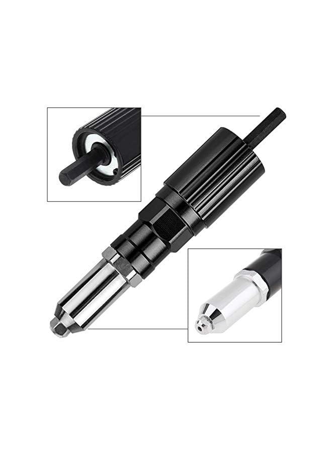 Yakamoz Rivet Gun Adatper Riveter Drill Converter Attachment Electric Power Drill Riveting Hand Tool Kit for Riveting Insert 3/32" 1/8" 5/32" 3/16" Rivets Nut - Image 4