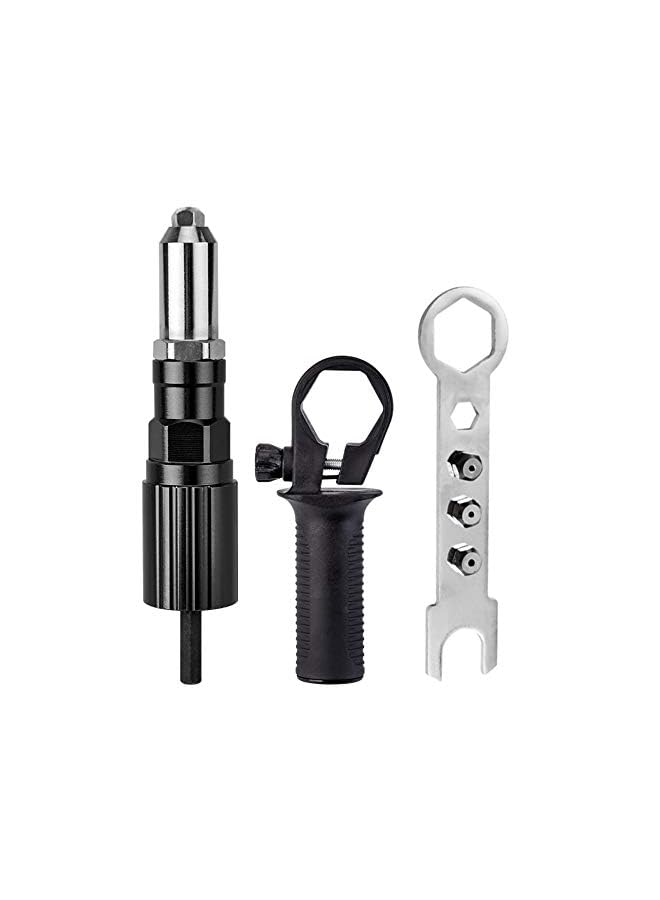 Yakamoz Rivet Gun Adatper Riveter Drill Converter Attachment Electric Power Drill Riveting Hand Tool Kit for Riveting Insert 3/32" 1/8" 5/32" 3/16" Rivets Nut - Image 3