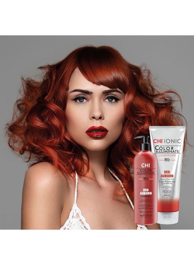 CHI Color Illuminate Conditioner, Helps Maintain Fresh Color In Natural & Color-Treated Hair, Sulfate, Paraben, & Cruelty-Free, Red Auburn, 8.5 Oz - Image 5