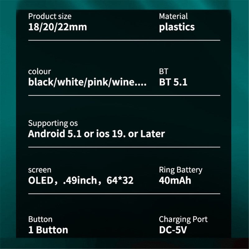 خاتم شمسي رقمي مسلم حجم 22# بلون قرمزي: مع توصيل تطبيق عبر تكنولوجيا BLE5.1 وشاشة OLED بقياس 0.49 بوصة - خاتم عد ذكي بمفتاح مصنوع بفكارة الحاسب الرقمي وإشعار اهتزاز لحساب تلاوة الصلوات المسلمية - Image 4
