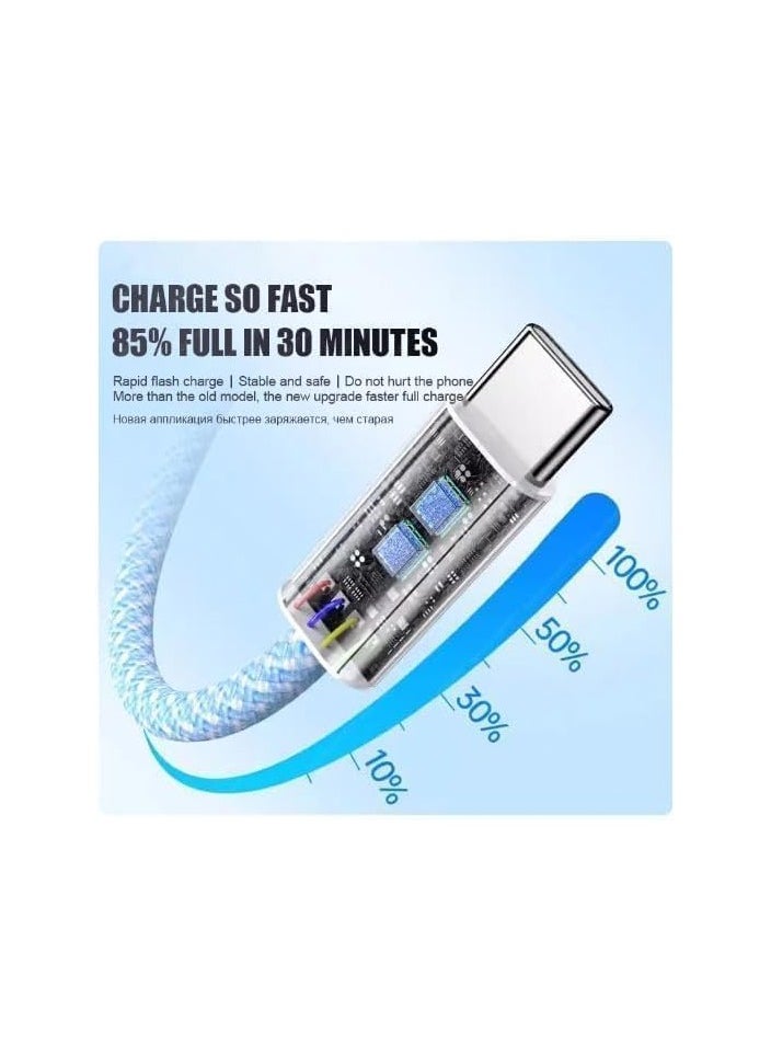 60W Fast Charging Data Cable Type-C To Type-C 1M White