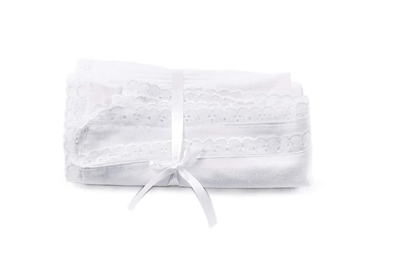 Picksparrow Pure Cotton Newborn Baby Blanket/Reversible Wrap/Double Layered Voile Flannel Receiving Blanket/Newborn Essentials (90 * 90cm, Solid White) - Image 1