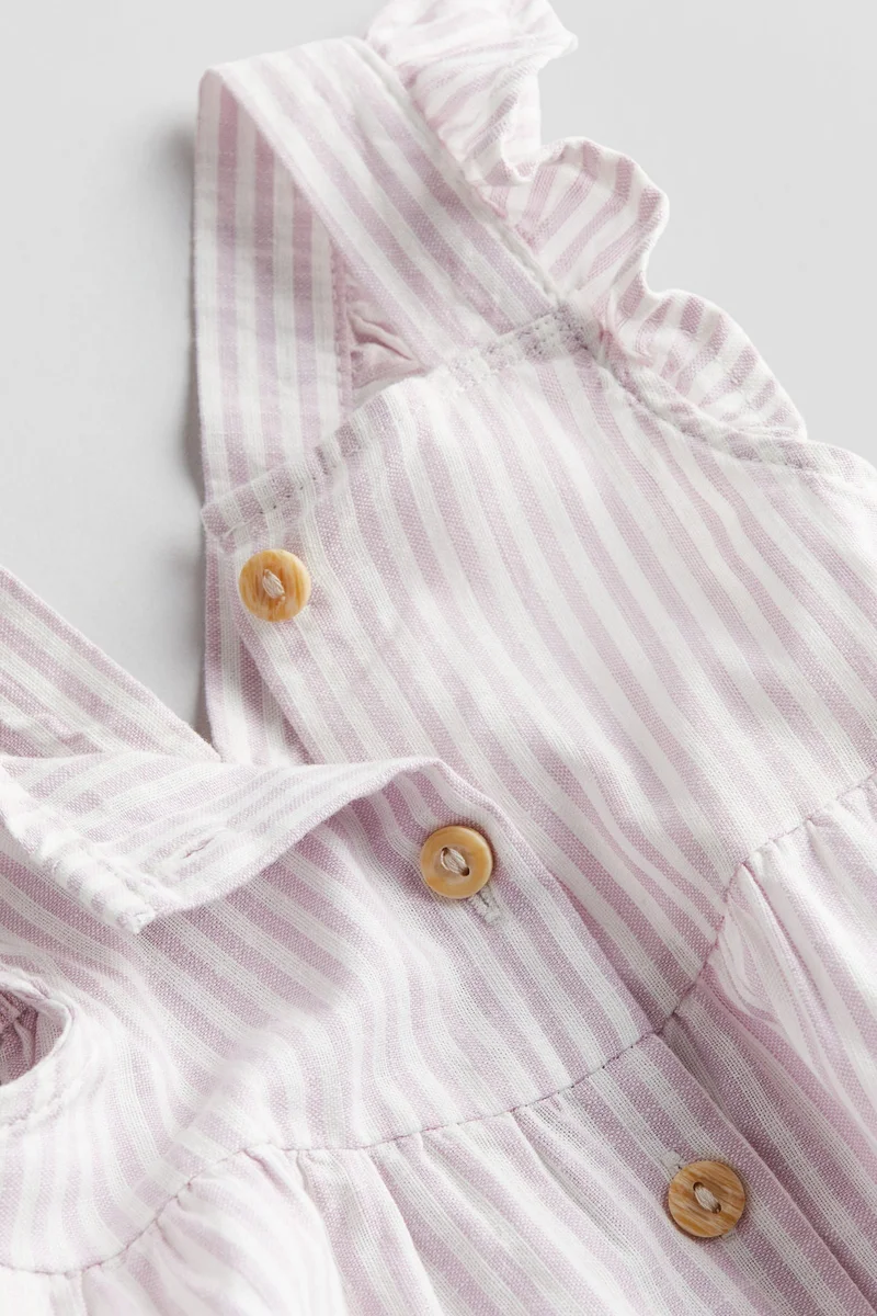 H&M Flounce-trimmed cotton dress