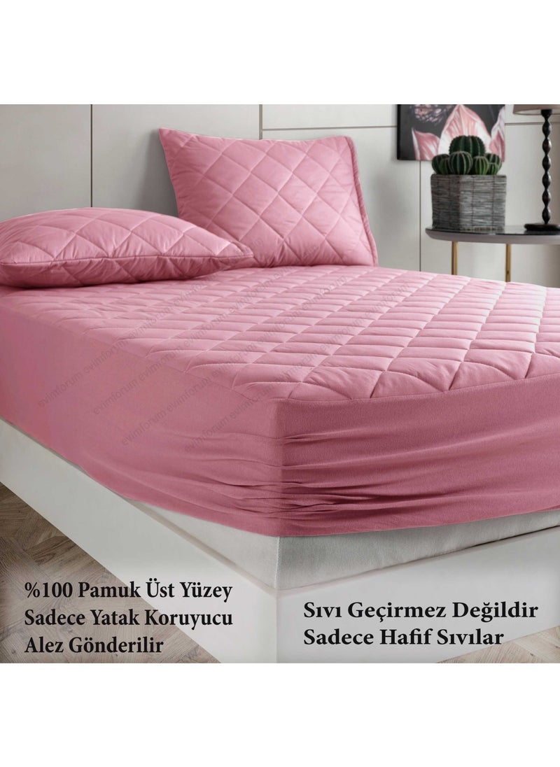 Formeya Pamukkale Mattress Mattress Pink Cotton Quilted Mattress Protector Mattress Mattress Fitted Sheet 
