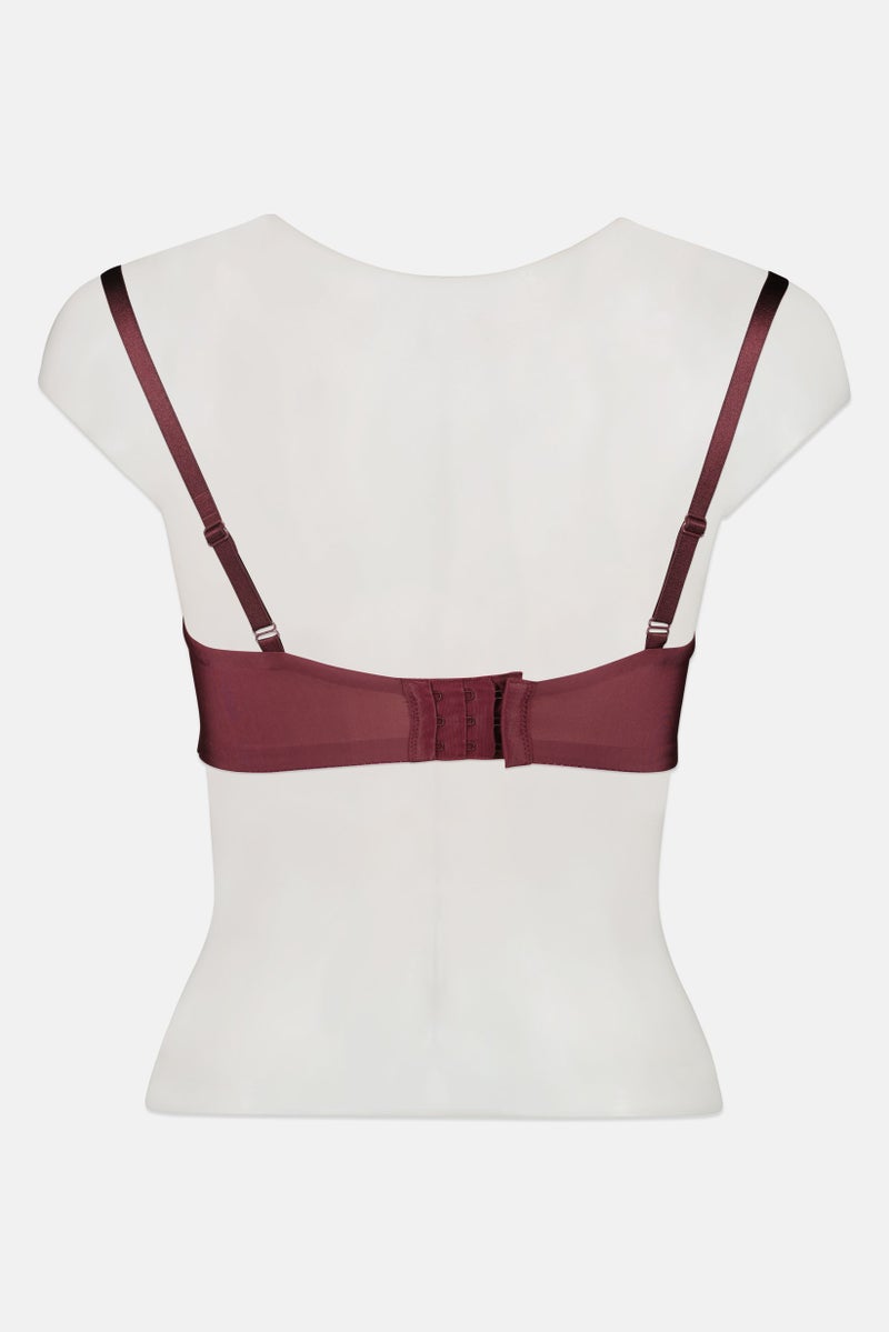 TRIUMPH حمالة صدر نسائية مبطنة بلون النبيذ - Image 2