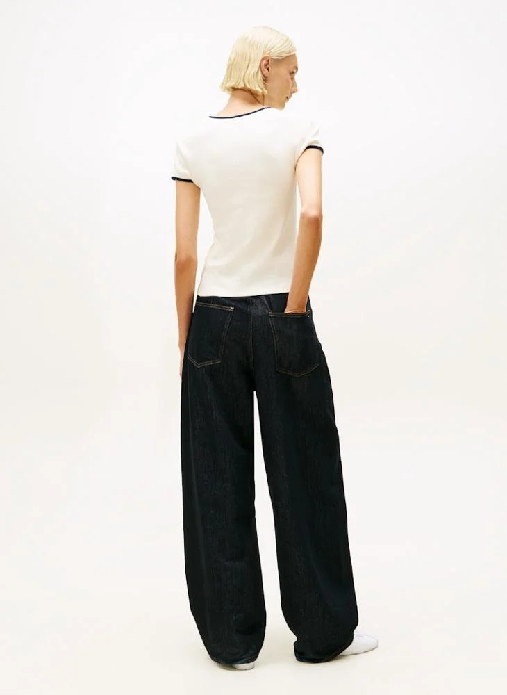 تومي هيلفيغر تيشيرت بياقة دائرية برسومات