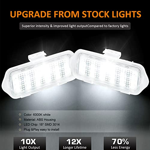 Bestview أفضل إضاءة بركة LED لمرايا السيارات لتجميع 2003-2006 شيفروليه سيلفرادو 1500 كلاسيك GMC سييرا 1500 سوبربان أفالانش كاديلاك إسكاليد ESV EXT يوكون XL1500 2500، 6000K مصباح مرآة أبيض - Image 2