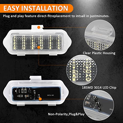 Bestview أفضل إضاءة بركة LED لمرايا السيارات لتجميع 2003-2006 شيفروليه سيلفرادو 1500 كلاسيك GMC سييرا 1500 سوبربان أفالانش كاديلاك إسكاليد ESV EXT يوكون XL1500 2500، 6000K مصباح مرآة أبيض - Image 4