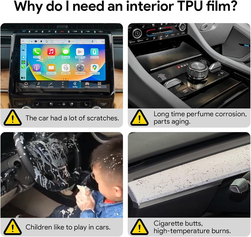 FDAIUN for Jeep Grand Cherokee 2021-2024 PPF Precut 8.5Mil Car Paint Protective Film TPU HD Film Scratch Protector Interior Accessories (Style C) - Image 5