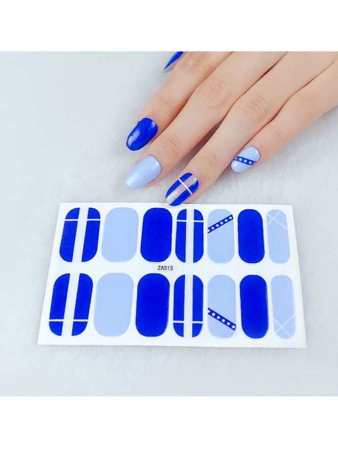 خيشة 14قطعة ستيكر للأضافر بتصاميم عصريه