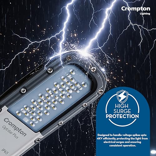 Crompton Optistar 25 Watt Outdoor LED Street Light | Wide Angle Beam| (Cool Day Light 6500K) - Pack of 1 - Image 4