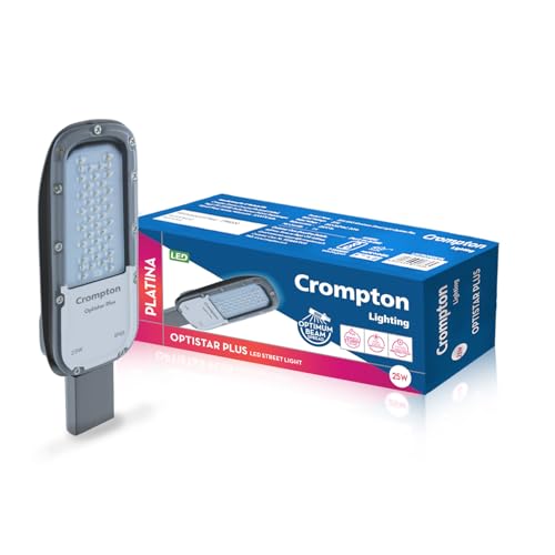 Crompton Optistar 25 Watt Outdoor LED Street Light | Wide Angle Beam| (Cool Day Light 6500K) - Pack of 1 - Image 1