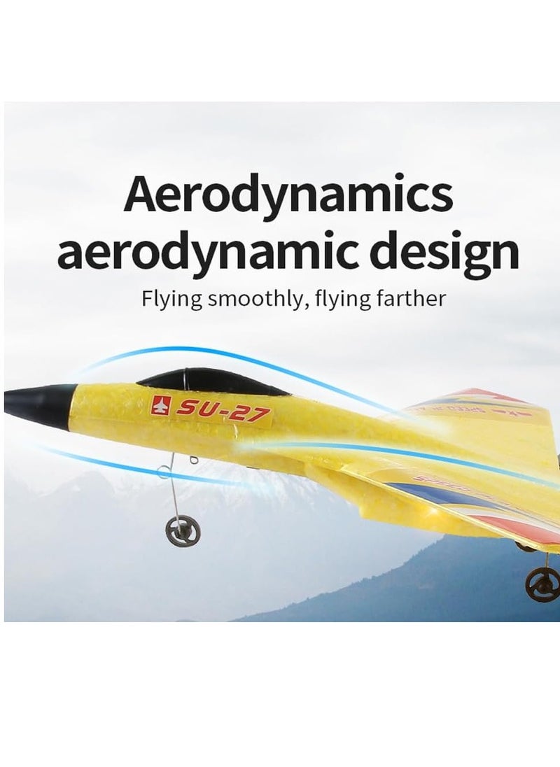 BORTONY Remote Control Drone Plane 2.4GHz 2 Channels Fighter Aircraft RC Airplane RTF for Beginner Kids and Adults Auto Balance Gyro Airplane Rechargeable Battery Toy Model SU-27  - Image 2