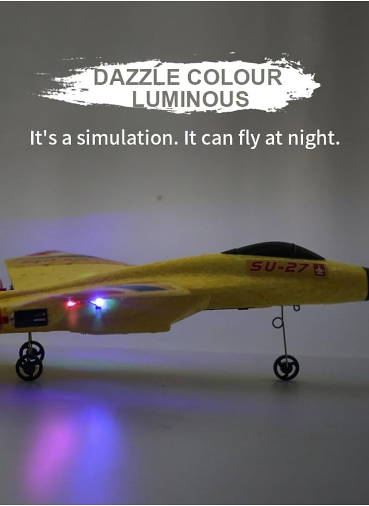 BORTONY Remote Control Drone Plane 2.4GHz 2 Channels Fighter Aircraft RC Airplane RTF for Beginner Kids and Adults Auto Balance Gyro Airplane Rechargeable Battery Toy Model SU-27  - Image 3