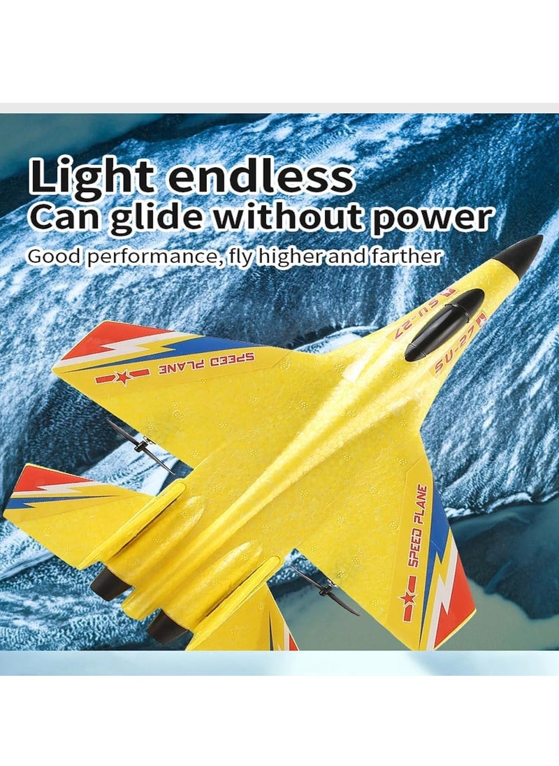BORTONY Remote Control Drone Plane 2.4GHz 2 Channels Fighter Aircraft RC Airplane RTF for Beginner Kids and Adults Auto Balance Gyro Airplane Rechargeable Battery Toy Model SU-27  - Image 4