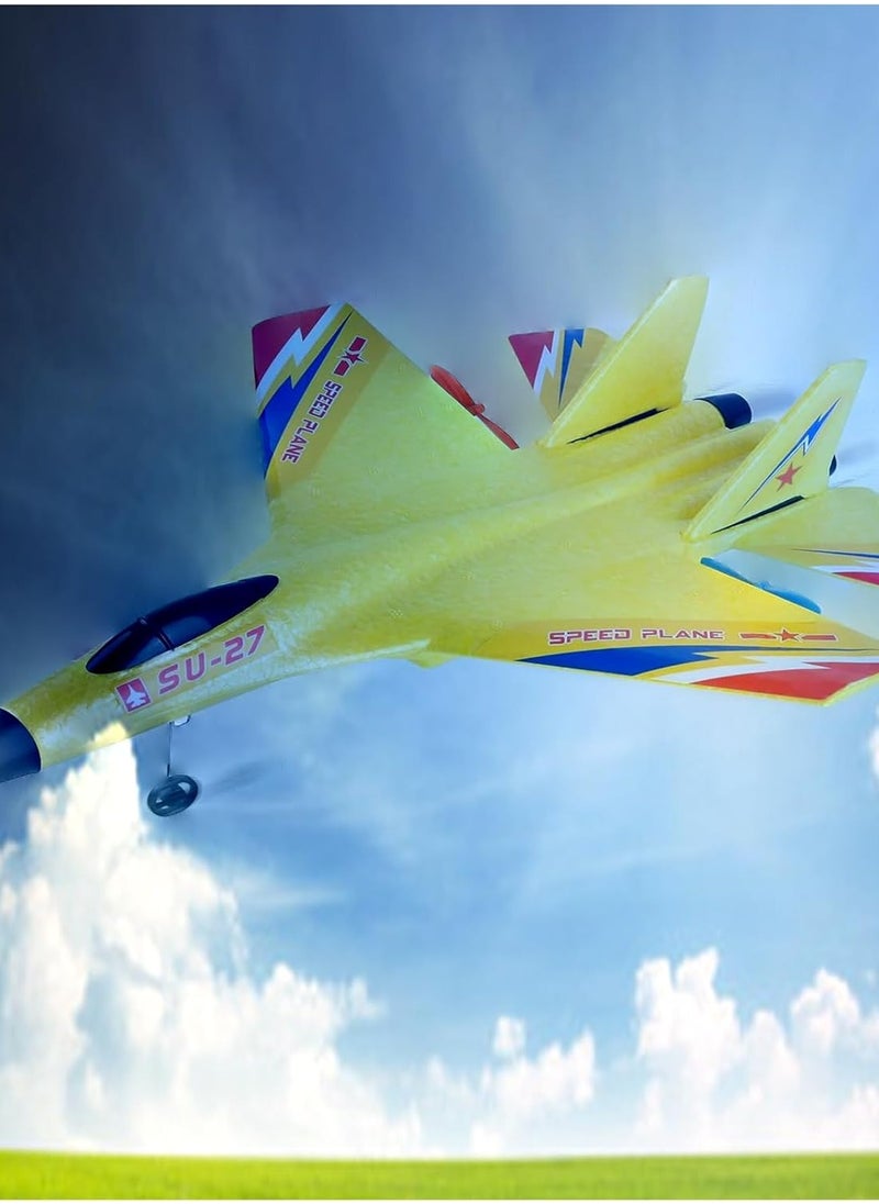 BORTONY Remote Control Drone Plane 2.4GHz 2 Channels Fighter Aircraft RC Airplane RTF for Beginner Kids and Adults Auto Balance Gyro Airplane Rechargeable Battery Toy Model SU-27  - Image 5